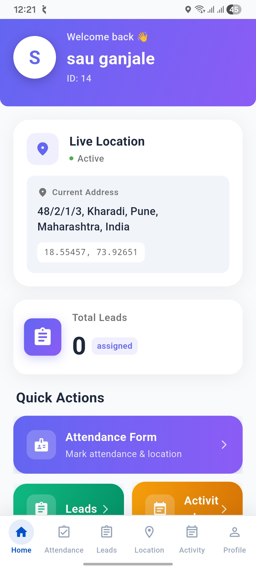 Candor Water Tech – FieldForcePro Tracker mobile application screenshot
